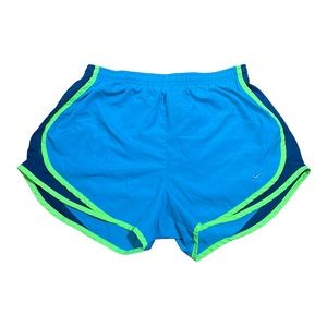 Nike Medium Blue & Lime Green Running Shorts